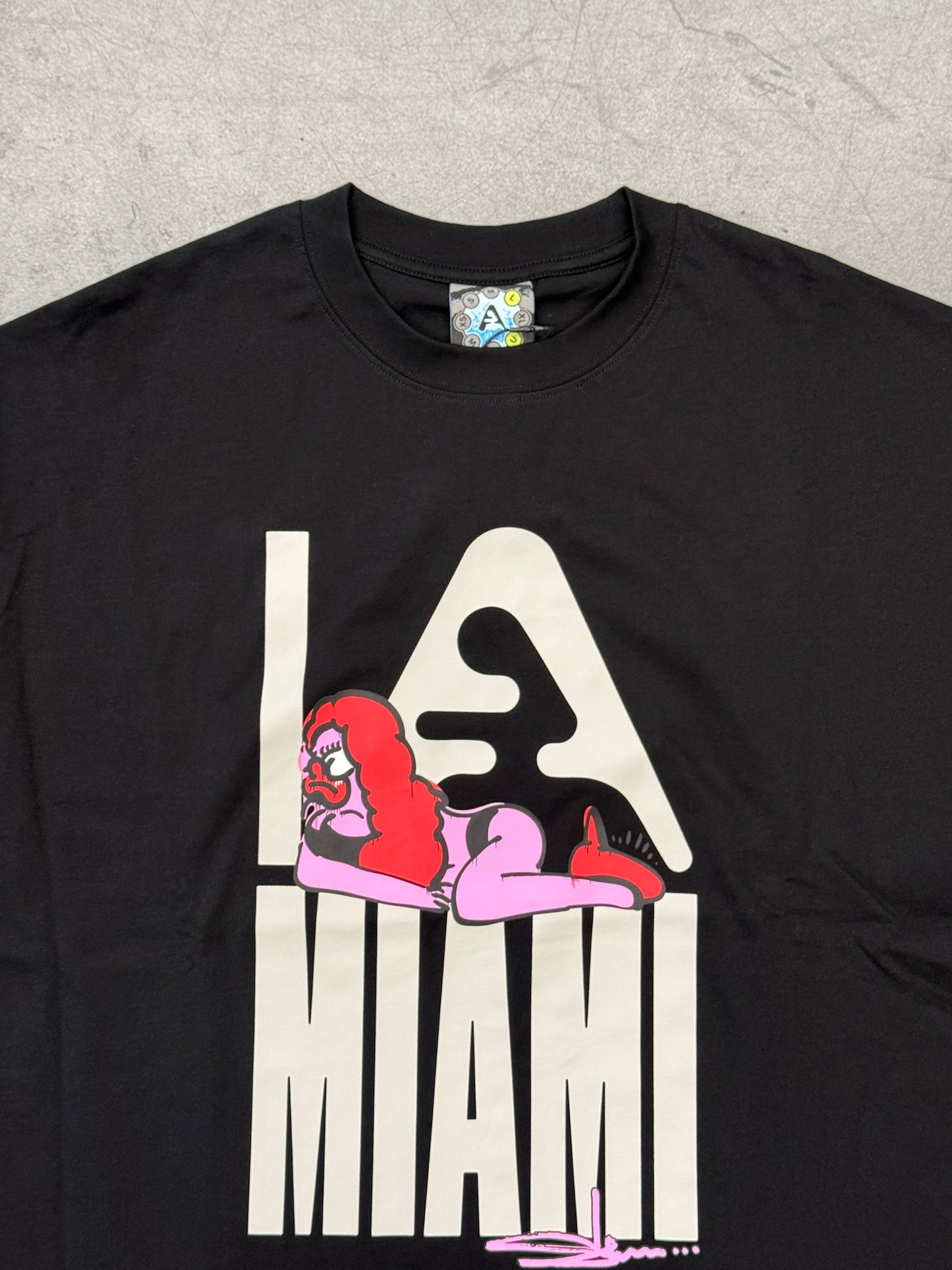 SLAWN I LOVE MIAMI TEE - BLACK