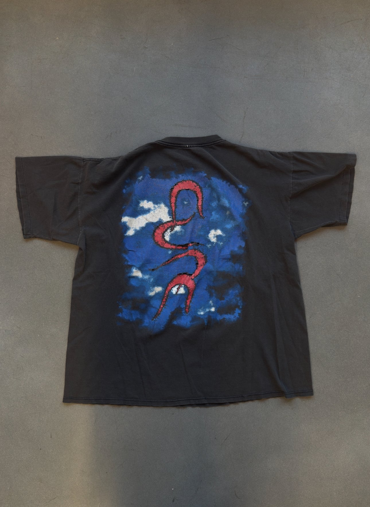 1992 THE CURE WISH TOUR TEE (PULLED TAG) (THRASHED/FADED)