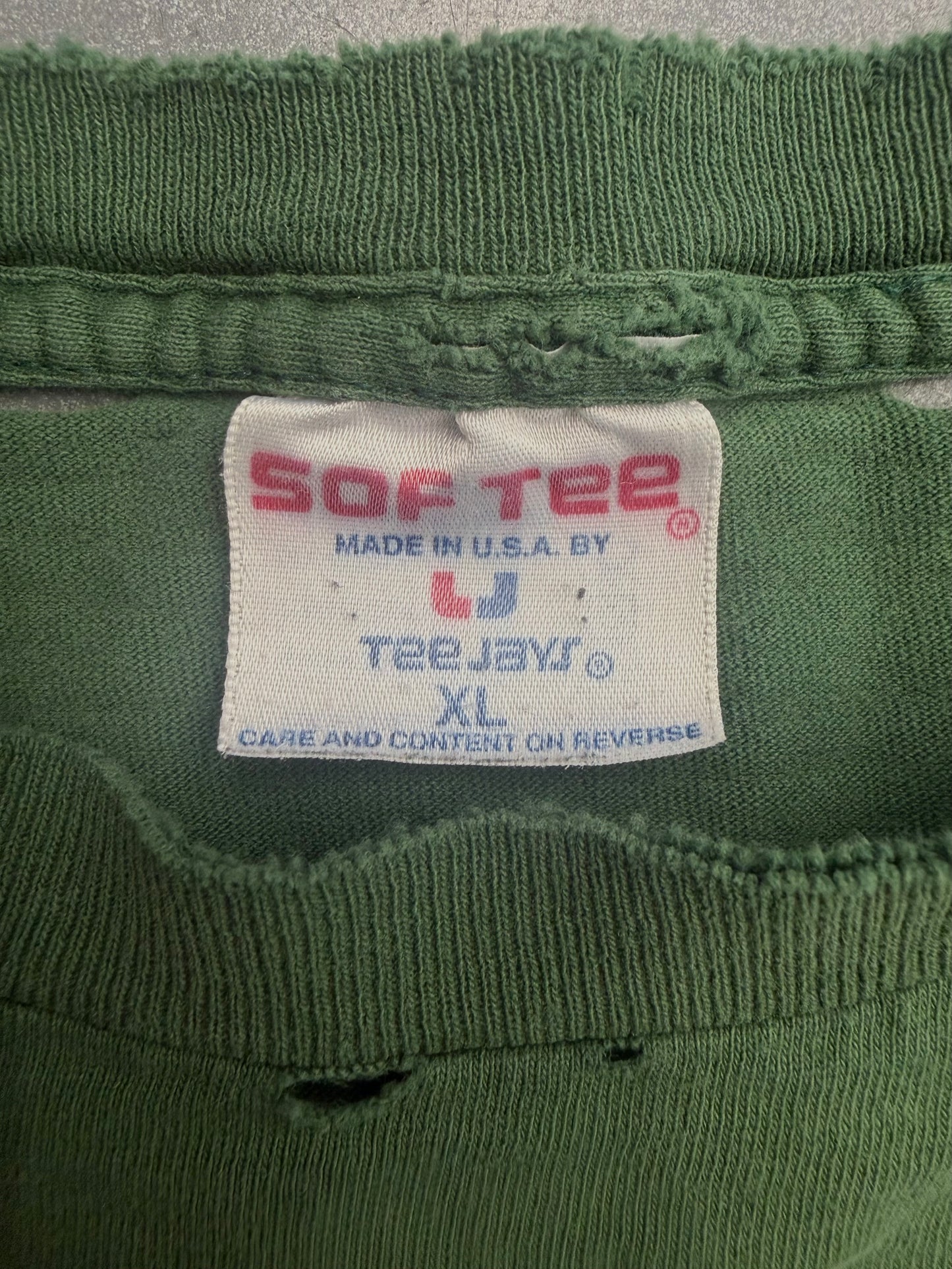1995 GREEN DAY DOOKIE TOUR THRASHED TEE (SOFTEE TAG)