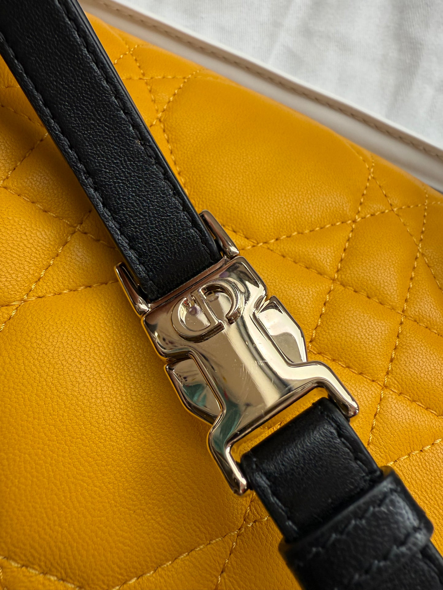 CHRISTIAN DIOR CANNAGE VIBE HOBO SHOULDER BAG - YELLOW (PRE-OWNED WITH DUSTBAG) (TANIA)