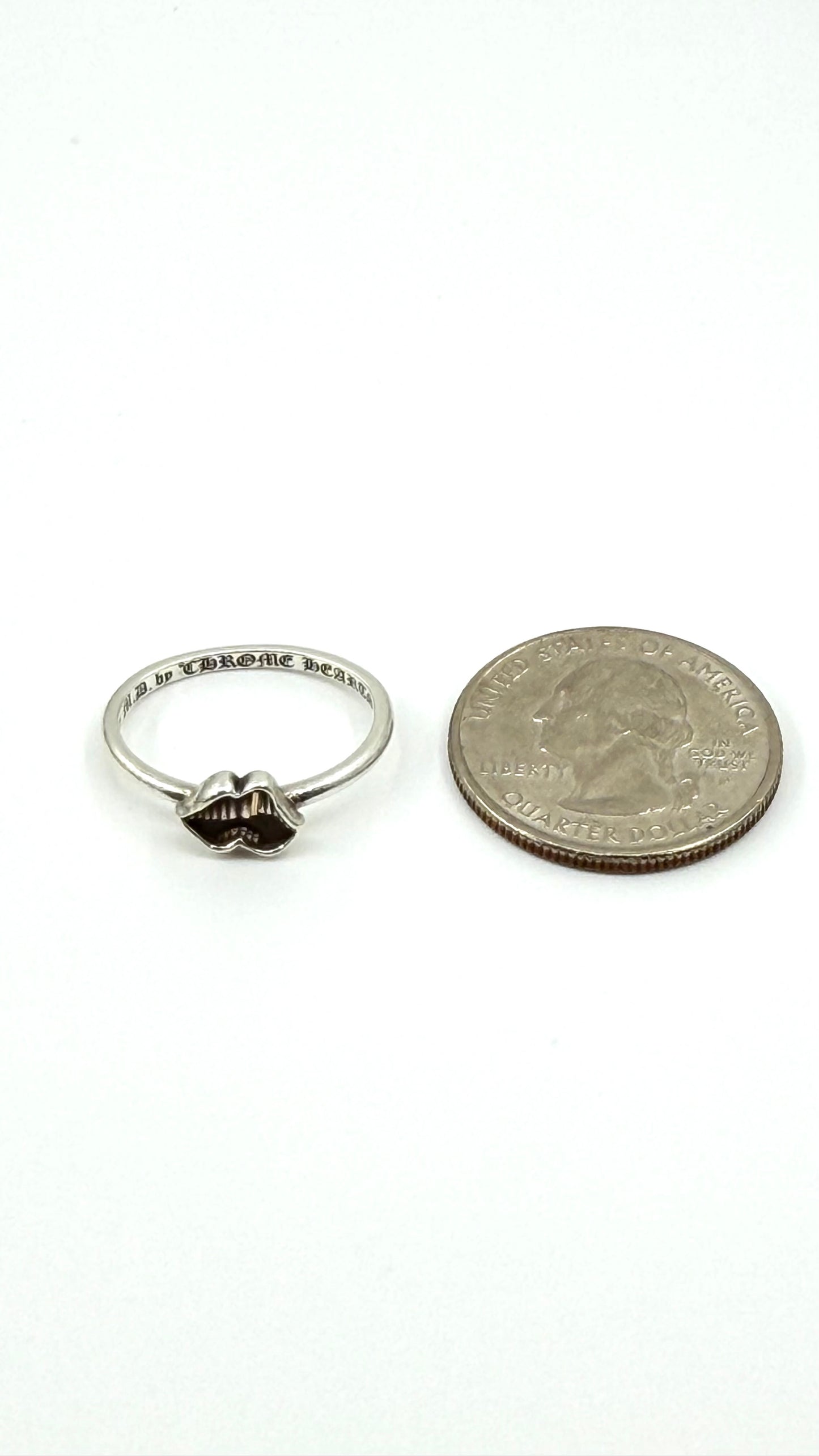 CHROME HEARTS MATTY BOY BUBBLE GUM SILVER RING - 6.5