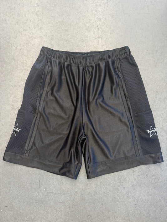 SS25 SUPREME SIDE POCKET BASKETBALL SHORTS - BLACK