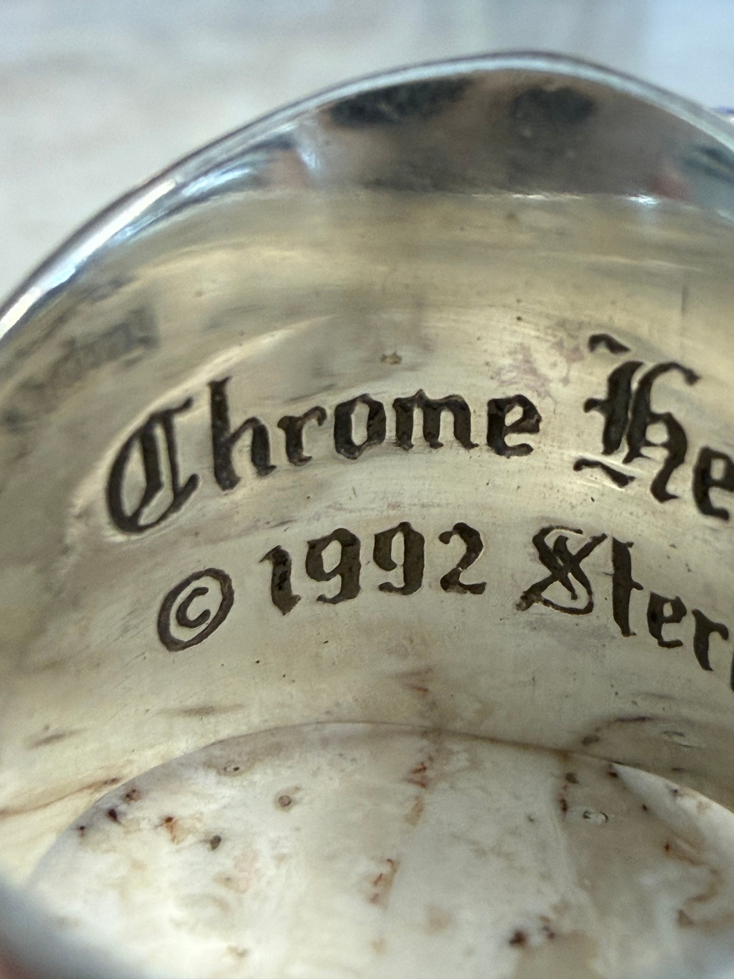 CHROME HEARTS KEEPER SILVER RING