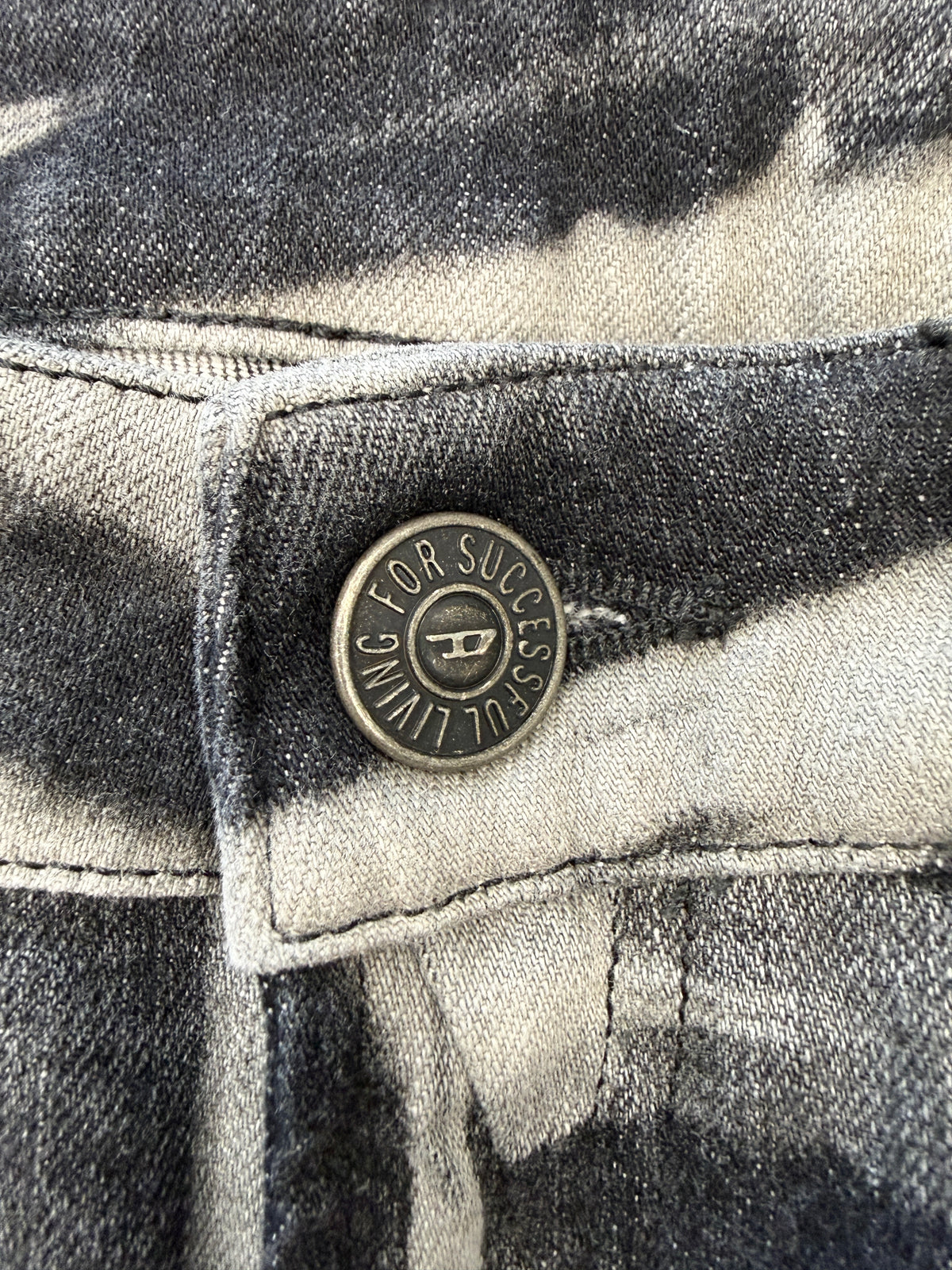 DIESEL INDUSTRY DENIM DIVISION ARCHIVAL COWHIDE LEATHER ABSTRACT PRINT PANTS