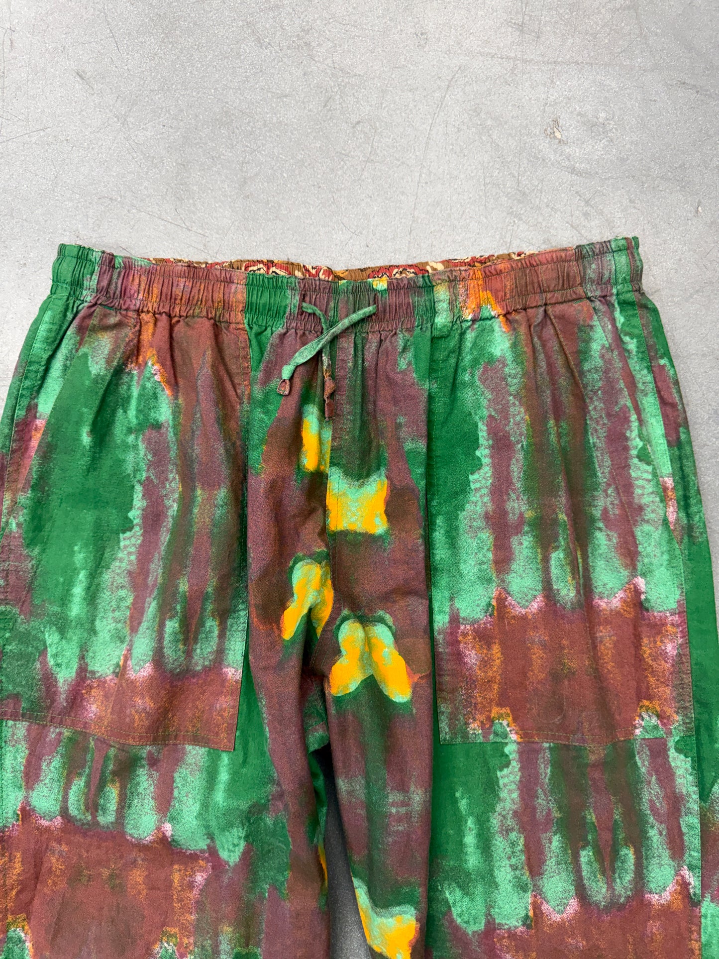 NEEDLES REVERSIBLE STRING EASY PANT (BROWN/GREEN) (M)