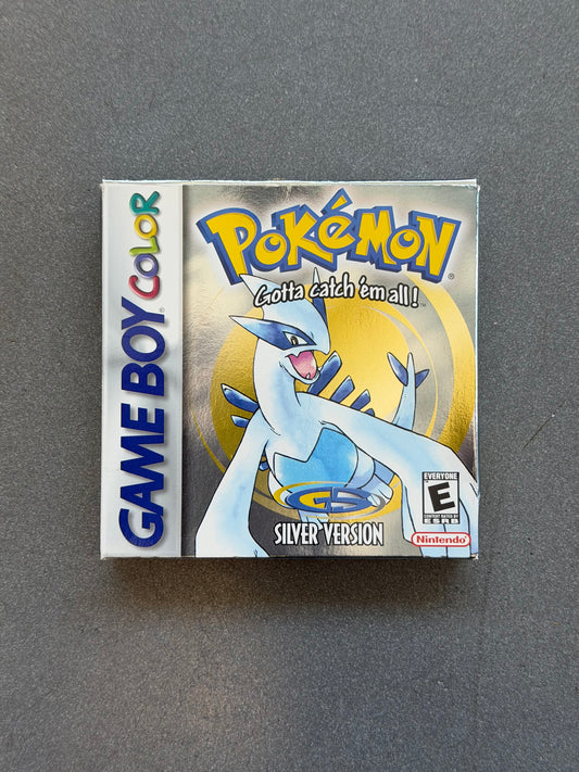 POKEMON SILVER VERSION GAMEBOY COLOR BOX + INSERT + MANUAL (NO GAME)