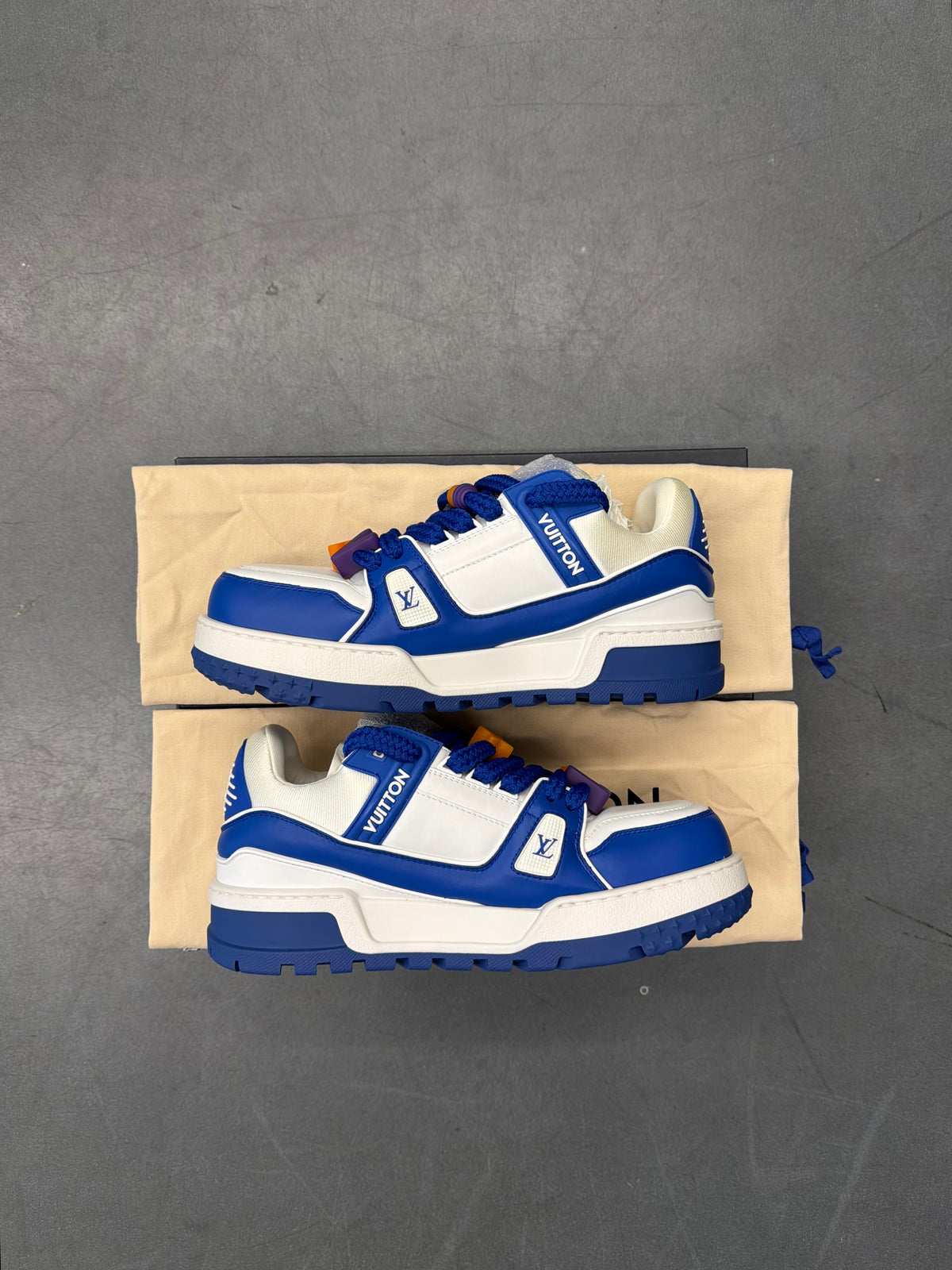 2024 LOUIS VUITTON LV TRAINER MAXI SNEAKERS - BEIGE MULTICOLOR (LV 10 / US 11)