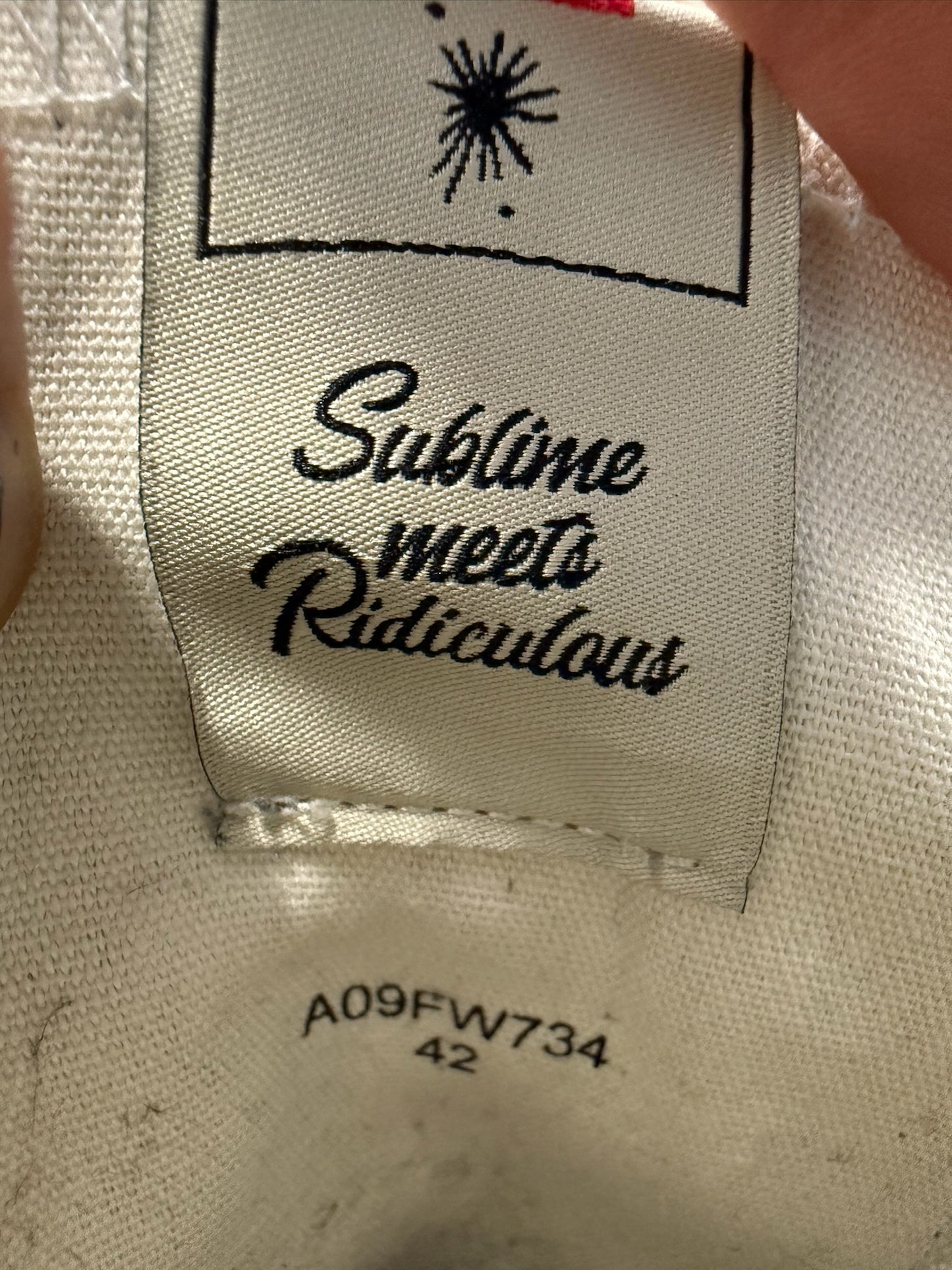 SIZE 42 MAISON MIHARA YASHURIO HANK VINTAGE SOLE CANVAS LOW