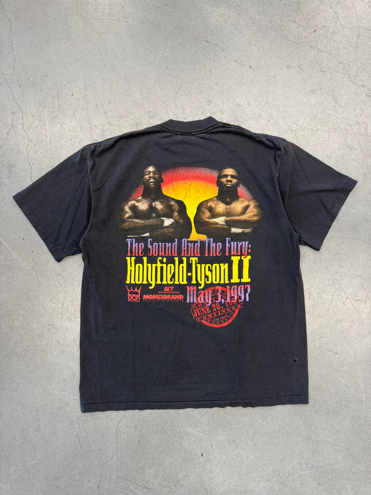1997 TYSON VS. HOLYFIELD II HEAVYWEIGHT CHAMPIONSHIP TEE (MGM GRAND TAG)