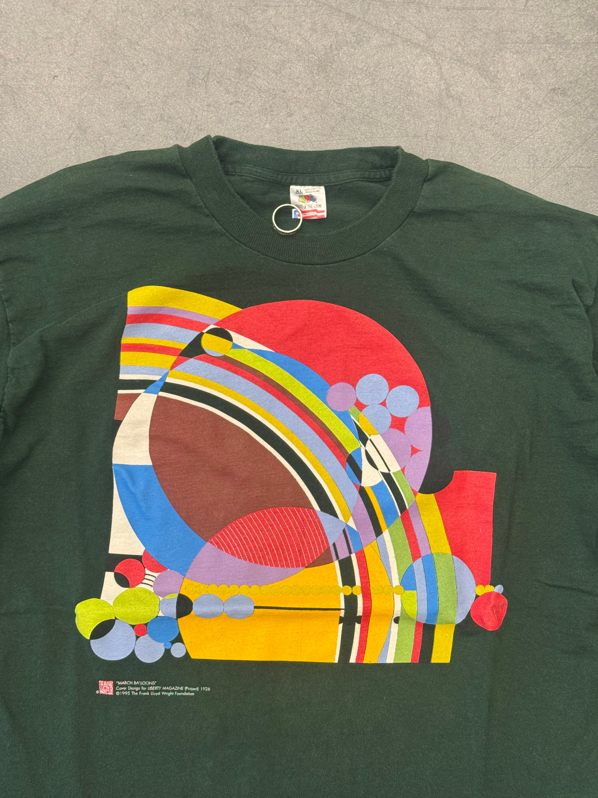 1995 THE FRANK LLOYD WRIGHT FOUNDATION "MARCH BALLOONS" TEE (FOTL TAG)