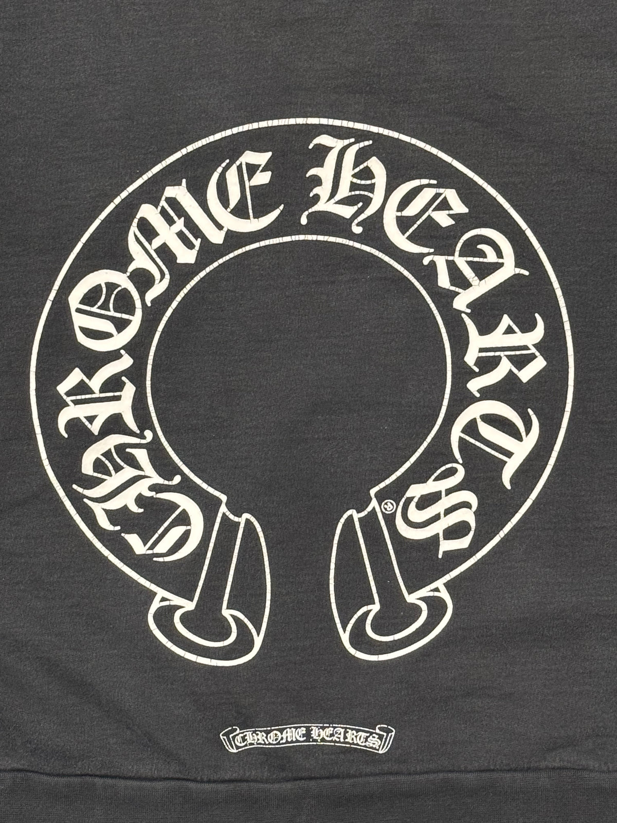 CHROME HEARTS MATTY BOY CHOMPER HORSESHOE PULLOVER HOODIE - BLACK