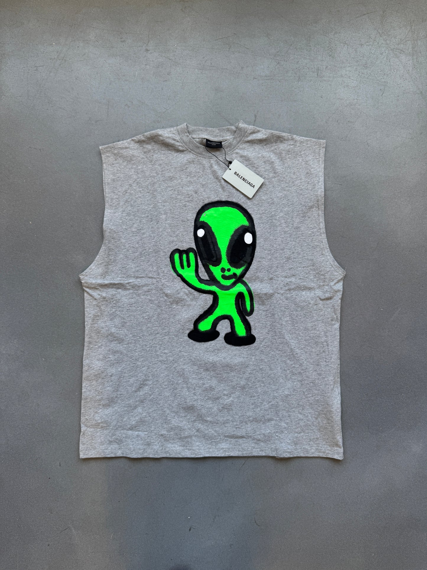 BALENCIAGA ALIEN SLEEVELESS TEE (NWT) (S)