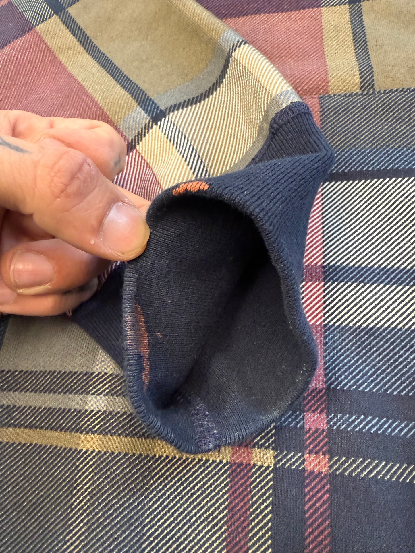 FW14 SUPREME ARC LOGO PLAID HOODIE