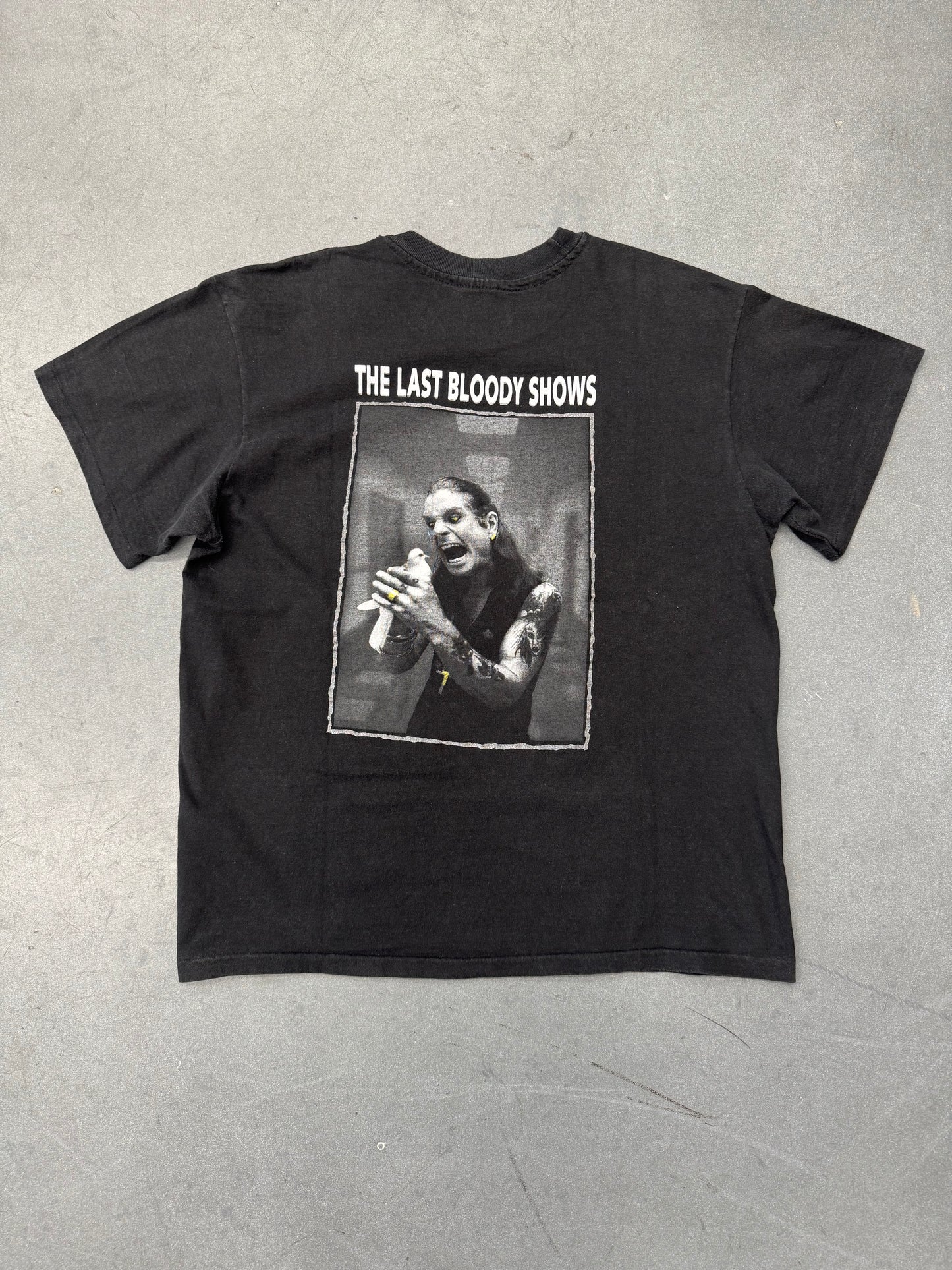 1992 OZZY OSBOURNE "THE LAST BLOODY SHOWS" TEE (HANES TAG)
