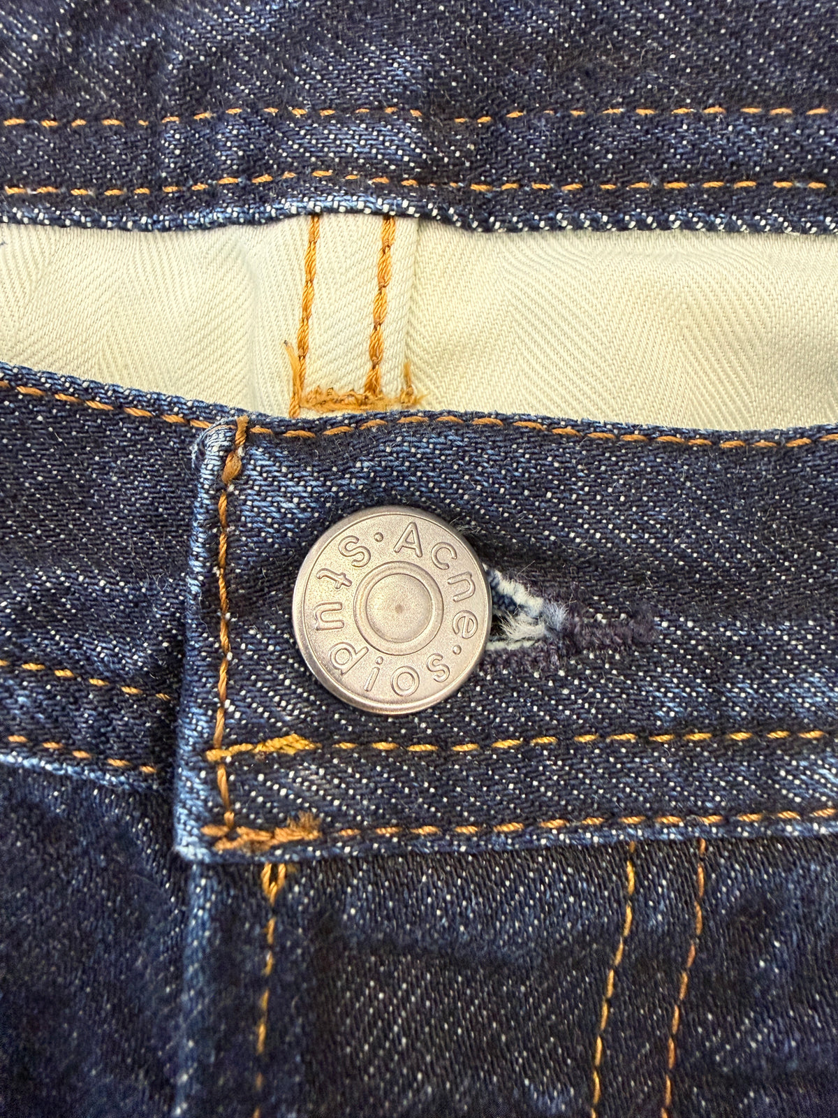 ACNE STUDIOS BLA KONST "LOG DARK BLUE" JEANS