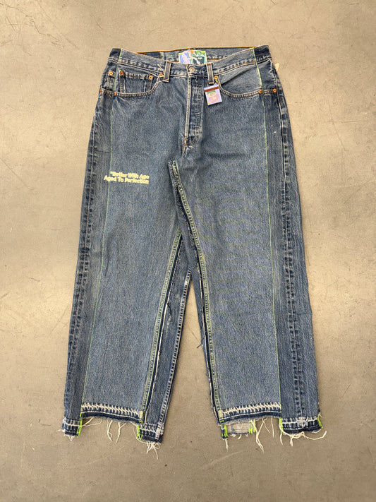 BETTER WITH AGE MONROE TRIPLE-WIDE DENIM TROUSER