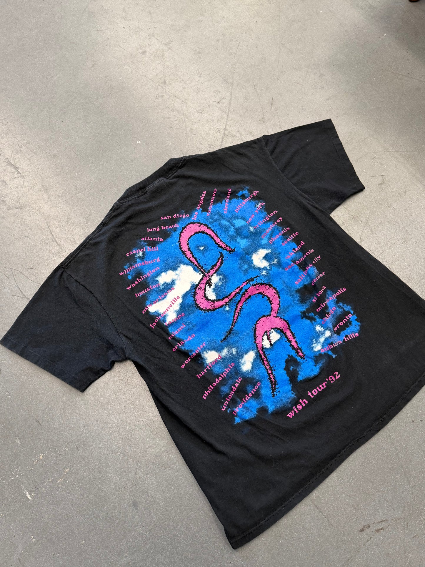 1992 THE CURE WISH TOUR TEE (BROCKUM TAG)
