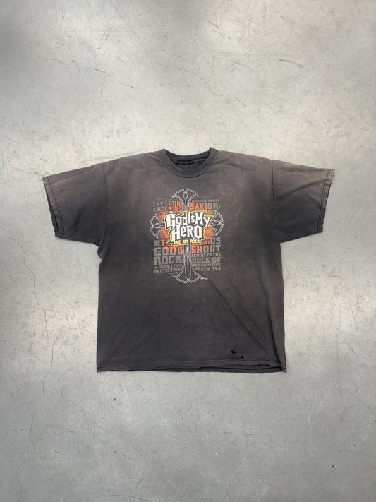 Y2K KERUSSO "GOD IS MY HERO AND MY ROCK!" TEE (PULLED TAG)