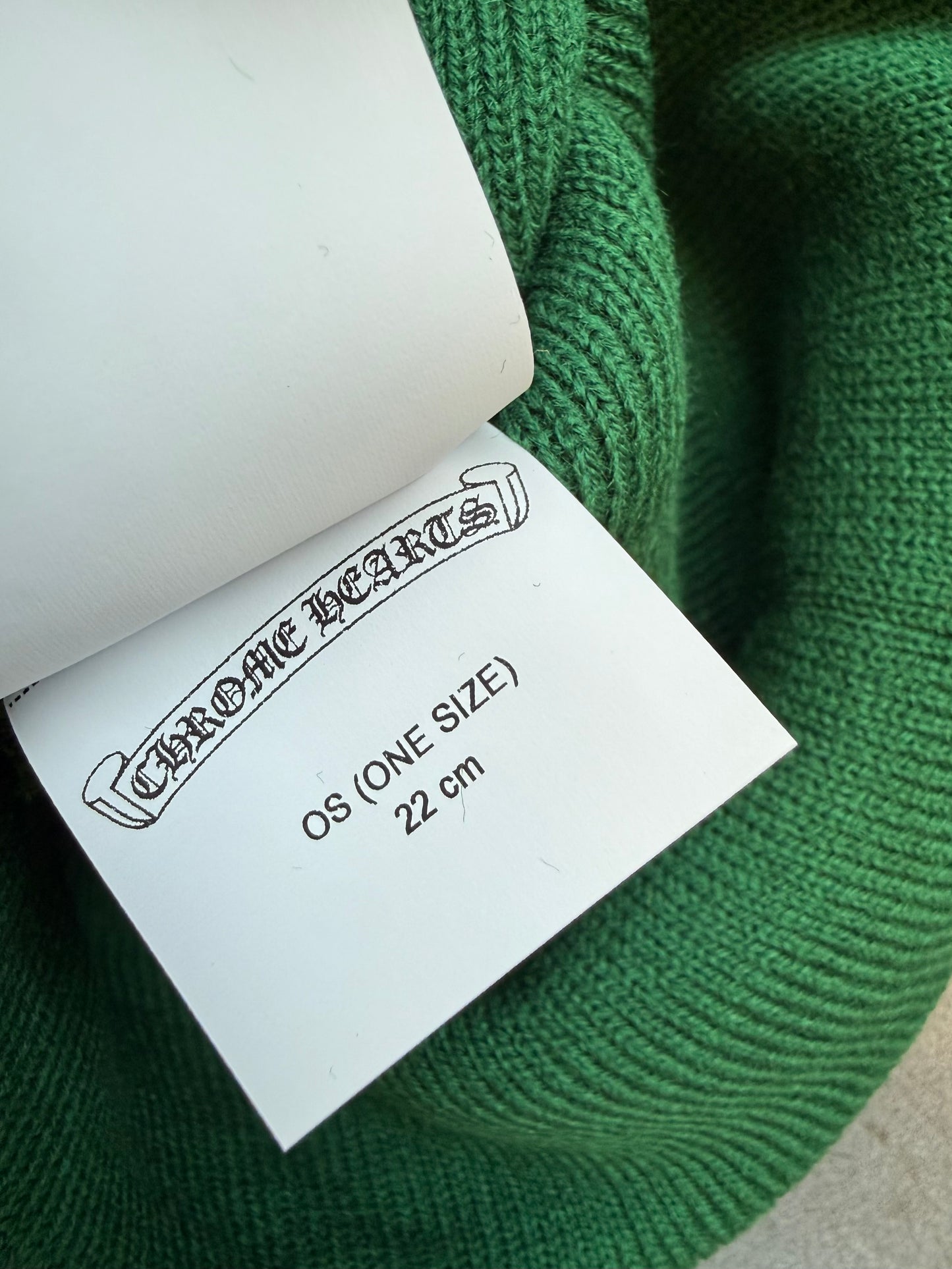 CHROME HEARTS WATCH CAP CH BEANIE - GREEN/YELLOW