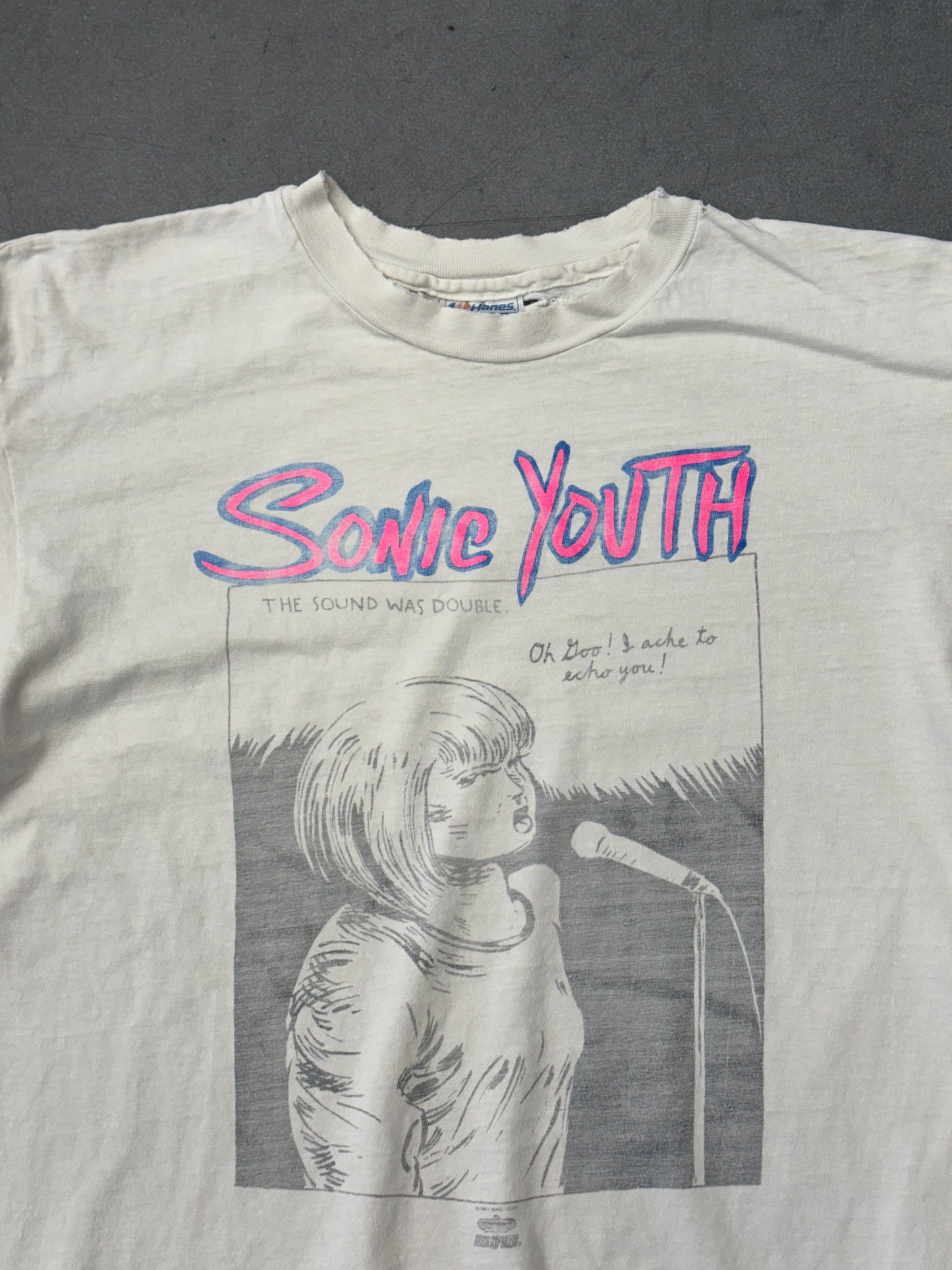 1991 SONIC YOUTH "GOO" TEE (HANES BEEFY-T TAG)