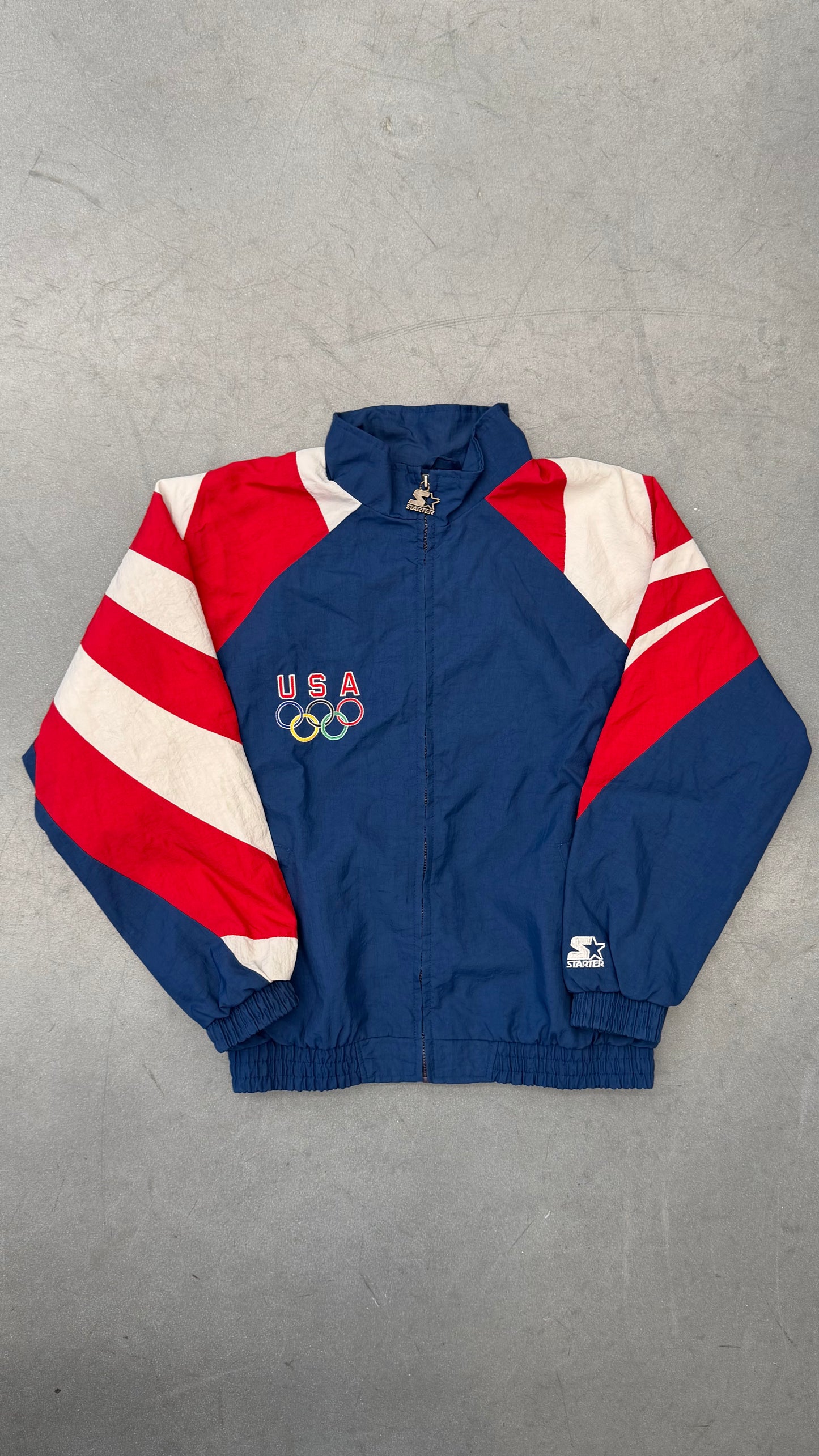 90S STARTER USA OLYMPICS ZIP UP WINDBREAKER JACKET
