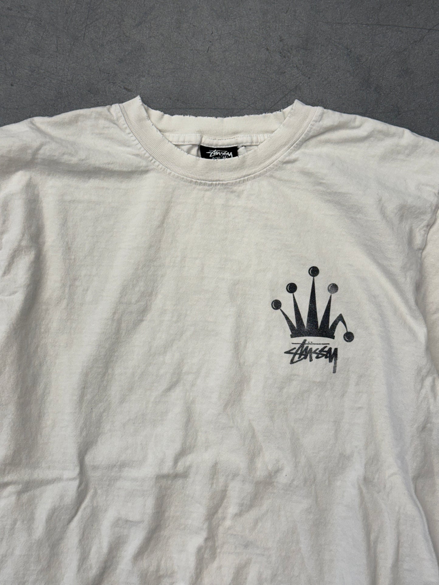 Y2K STUSSY CROWN MULLET TEE  (GUATEMALA STUSSY TAG)