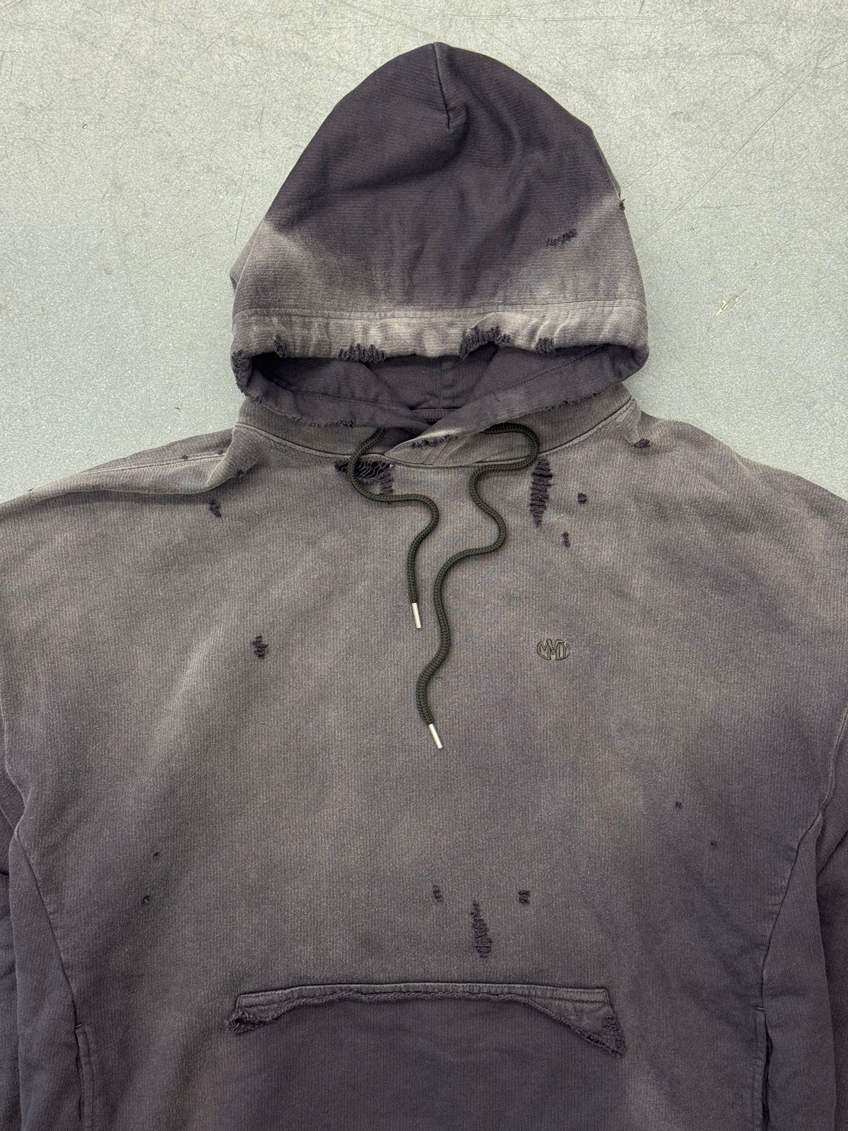 MAISON MIHARA YASUHIRO READY TO WEAR DISTRESSED HOODIE