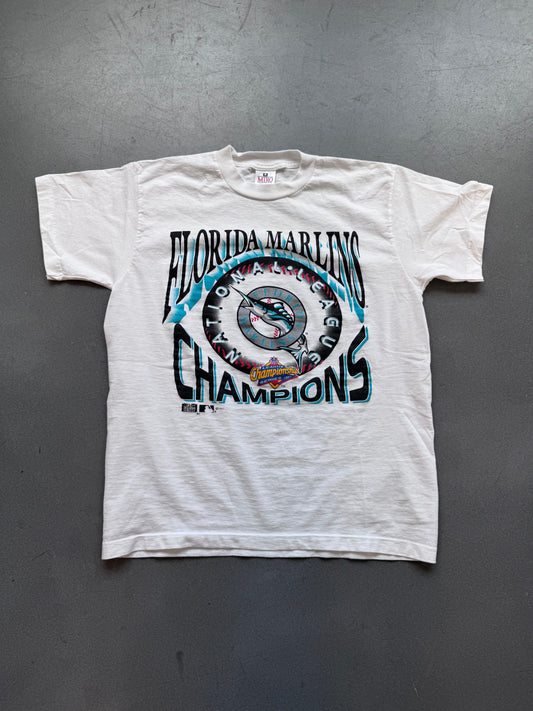 1997 FLORIDA MARLINS NATIONAL LEAGUE CHAMPIONS TEE (MIRO TAG)