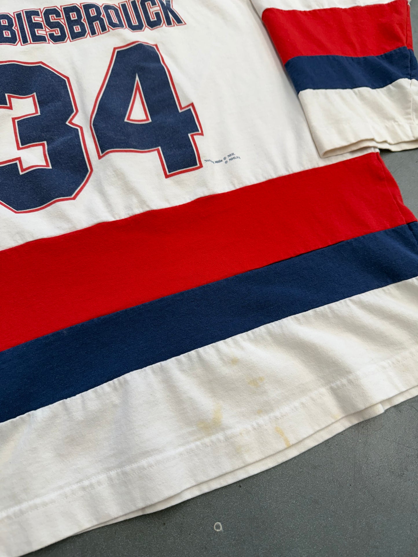 90'S FLORIDA PANTHERS VANBIESBROUCK COTTON HOCKEY JERSEY (NUTMEG MILLS TAG)