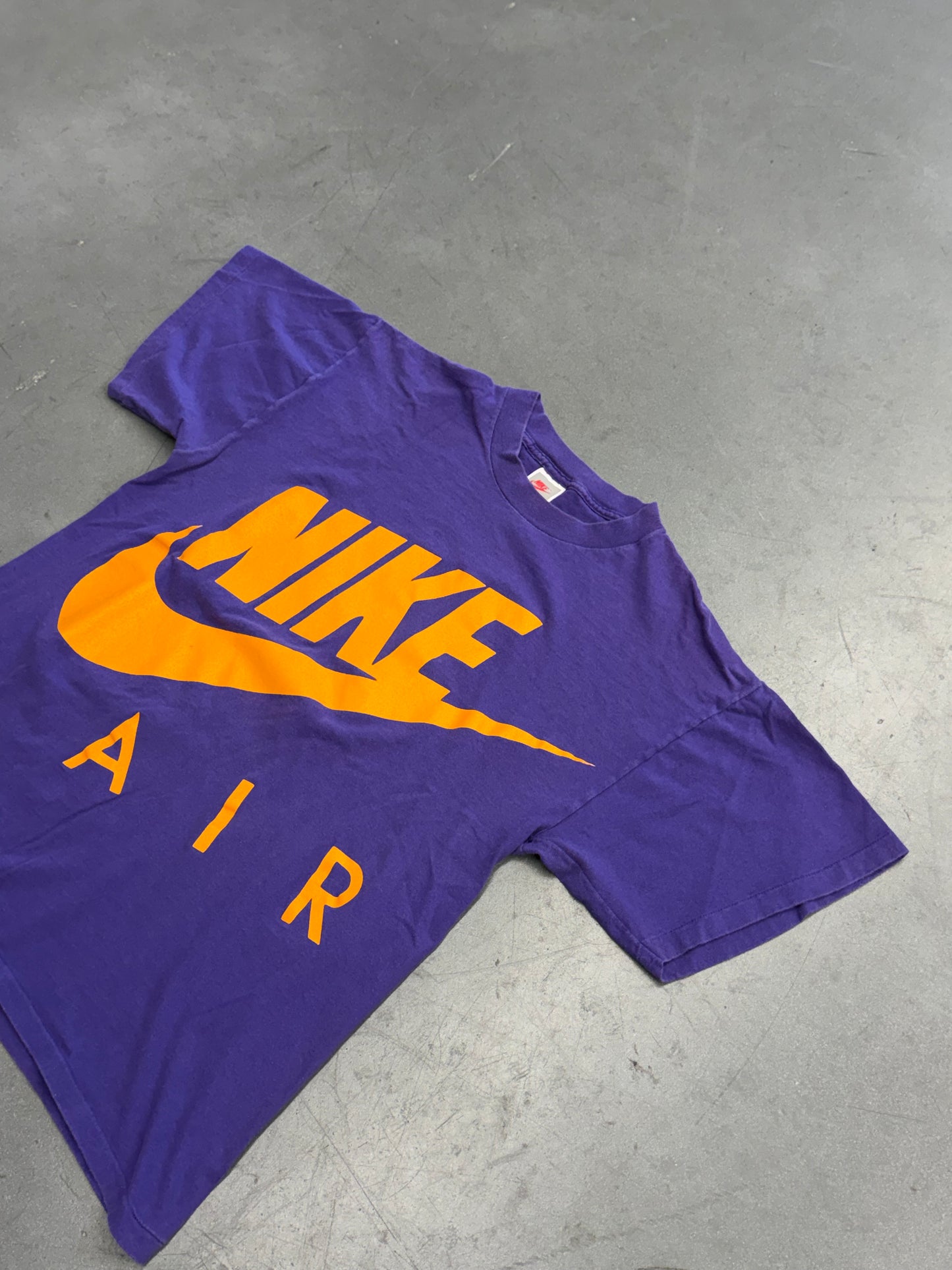 90S NIKE AIR ORANGE LOGO PURPLE TEE (GREY/RED/WHITE TAG)