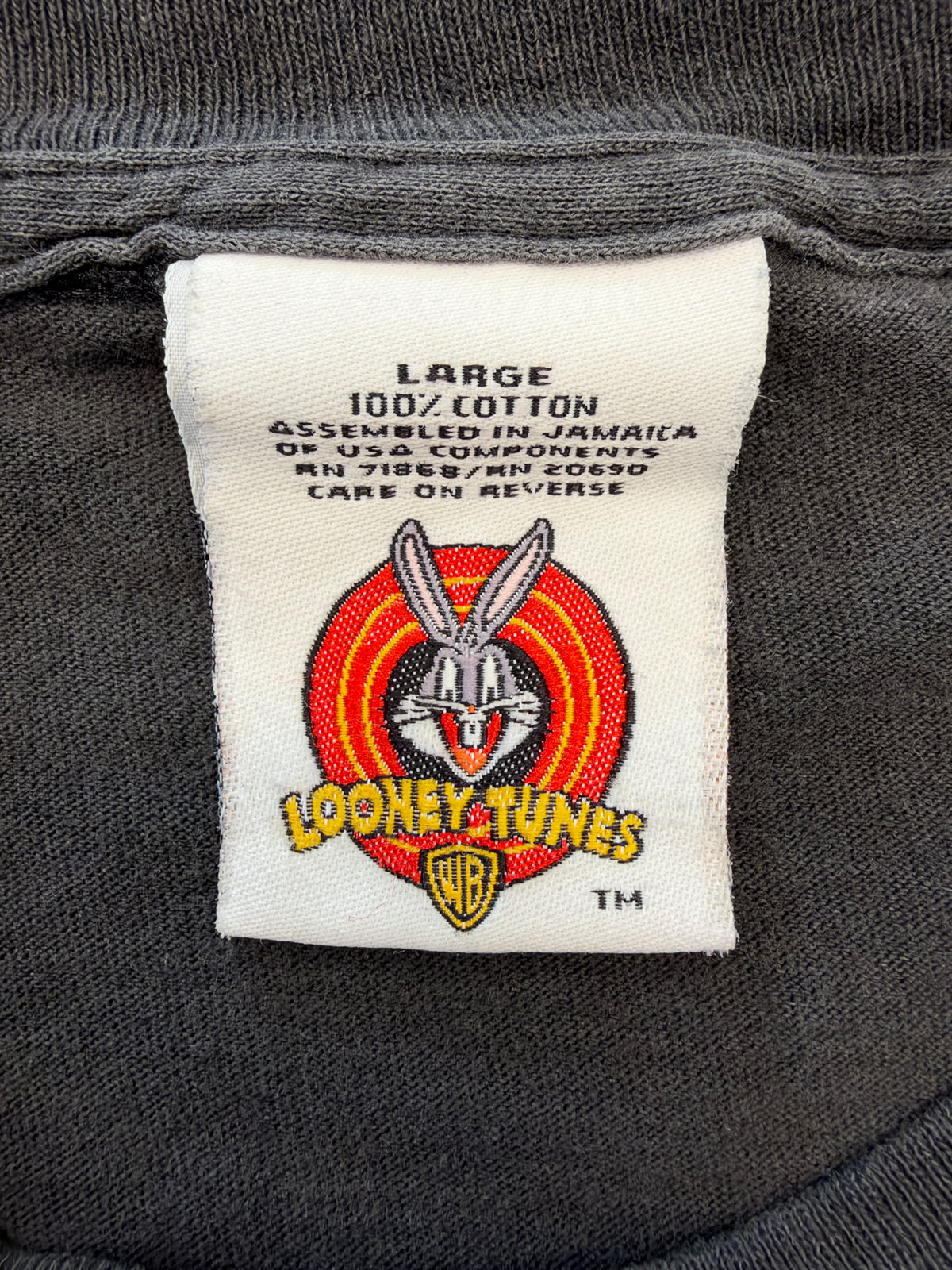 1997 LOONEY TUNES HANGIN' OUT AOP GLITTER TEE (LOONEY TUNES TAG)