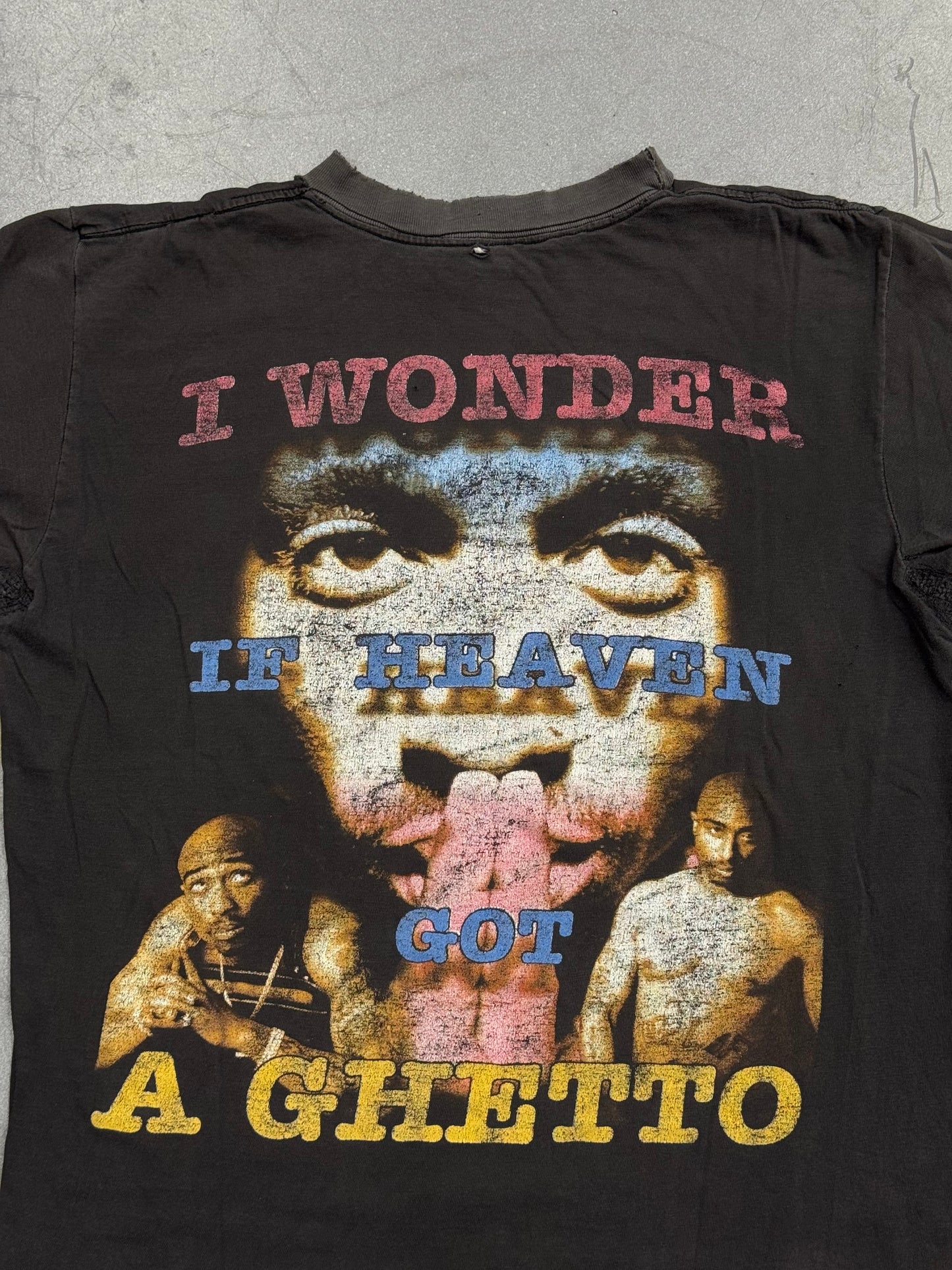 90S 2PAC "ALL EYEZ ON ME" "R U STILL DOWN?" RAP TEE (FADED TAG)