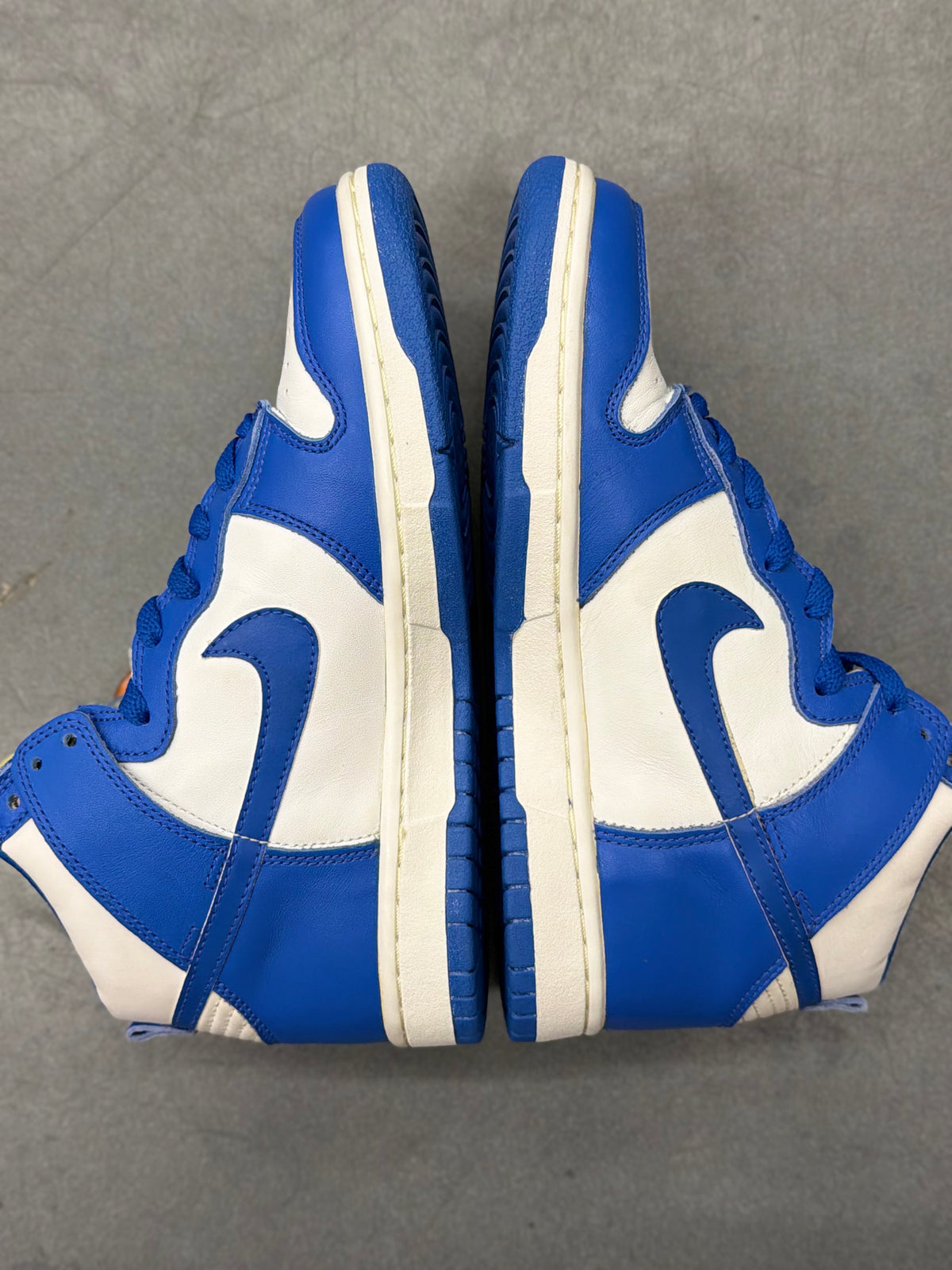1999 NIKE DUNK HIGH LE KENTUCKY WHITE/ROYAL BLUE - DEADSTOCK