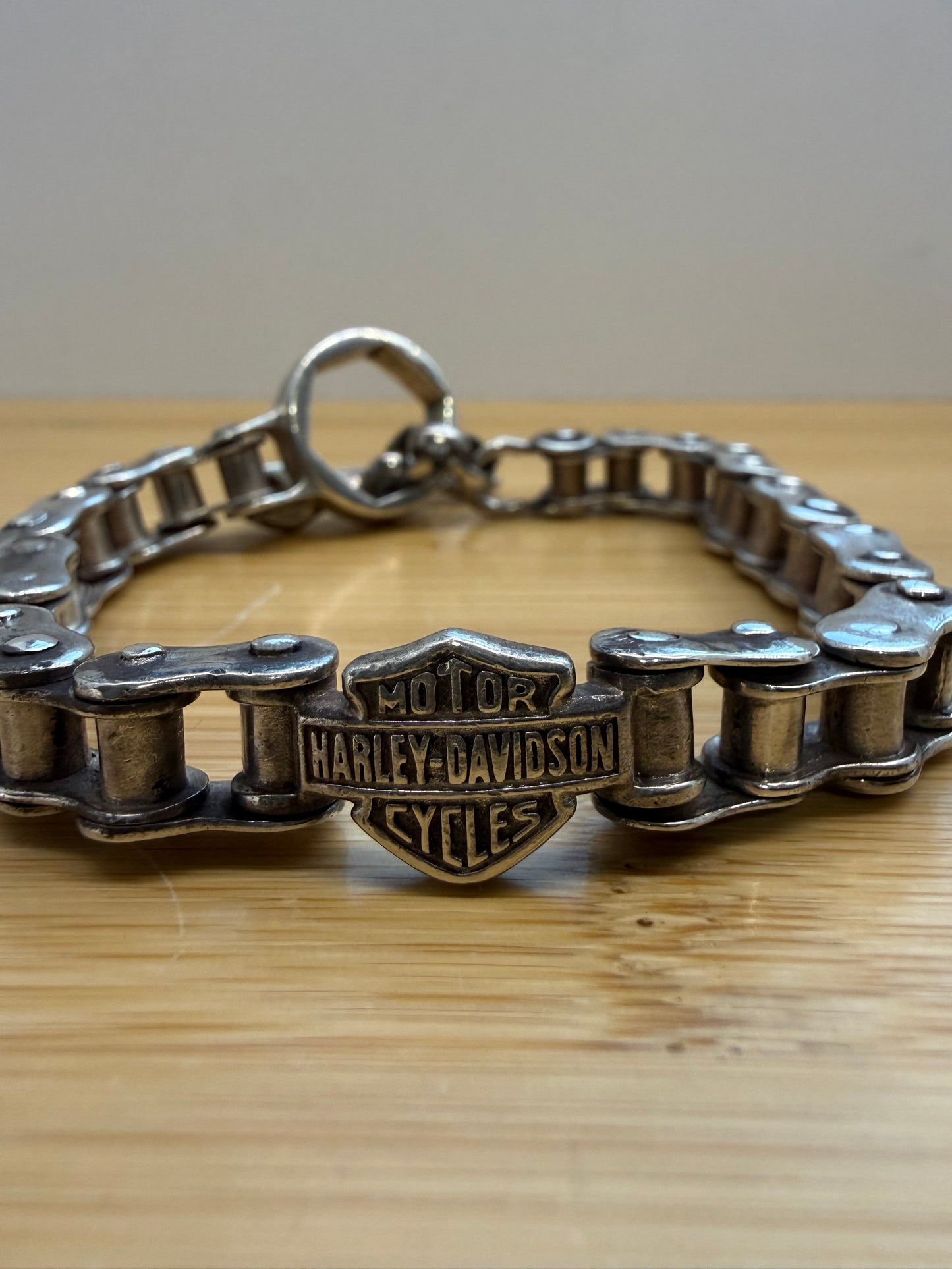 VINTAGE HARLEY-DAVIDSON BIKER CHAIN TOOL SILVER BRACELET