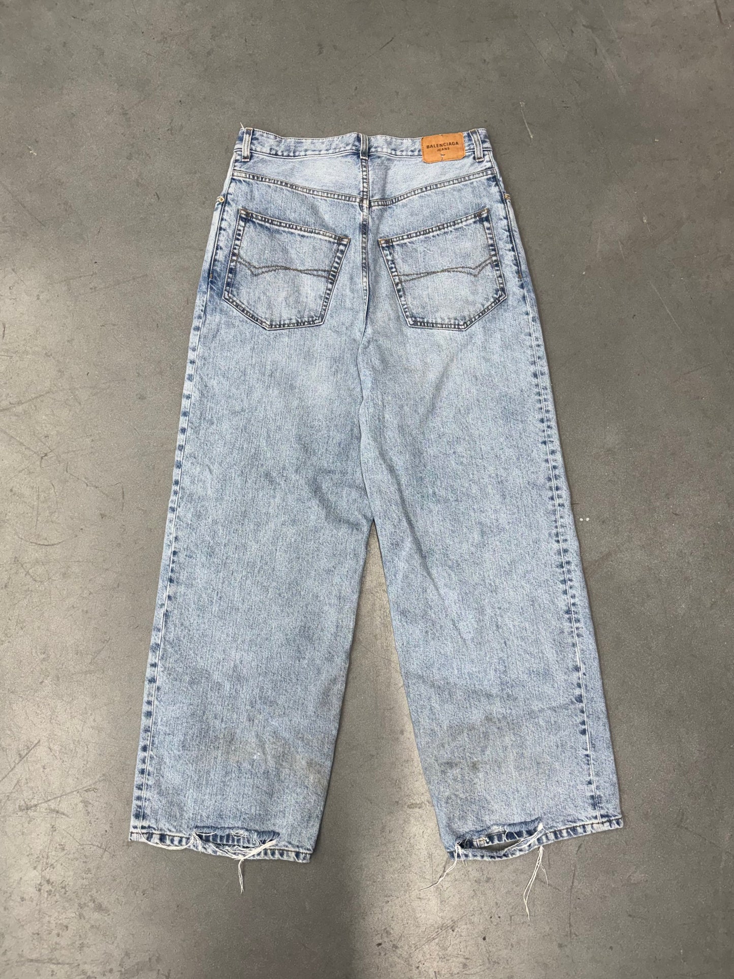 SS24 BALENCIAGA BAGGY DENIM JEANS - BLUE