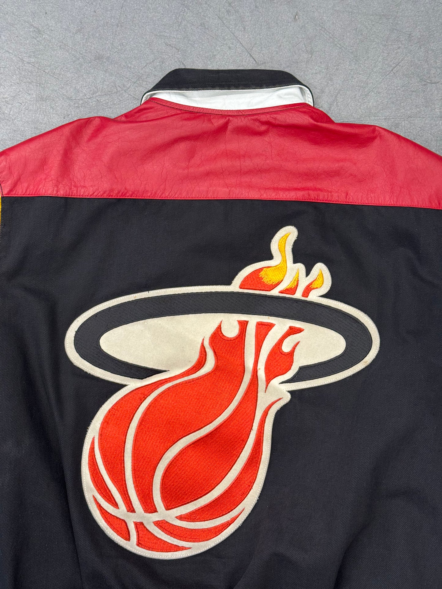 90'S MIAMI HEAT JEFF HAMILTON LEATHER JACKET