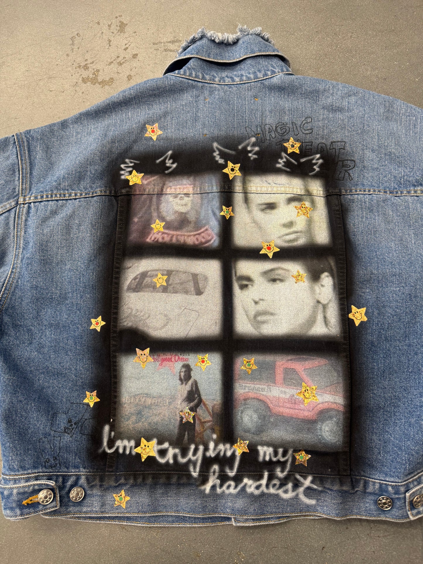 PALY HOLLYWOOD TRY-HARD DENIM TRUCKER JACKET