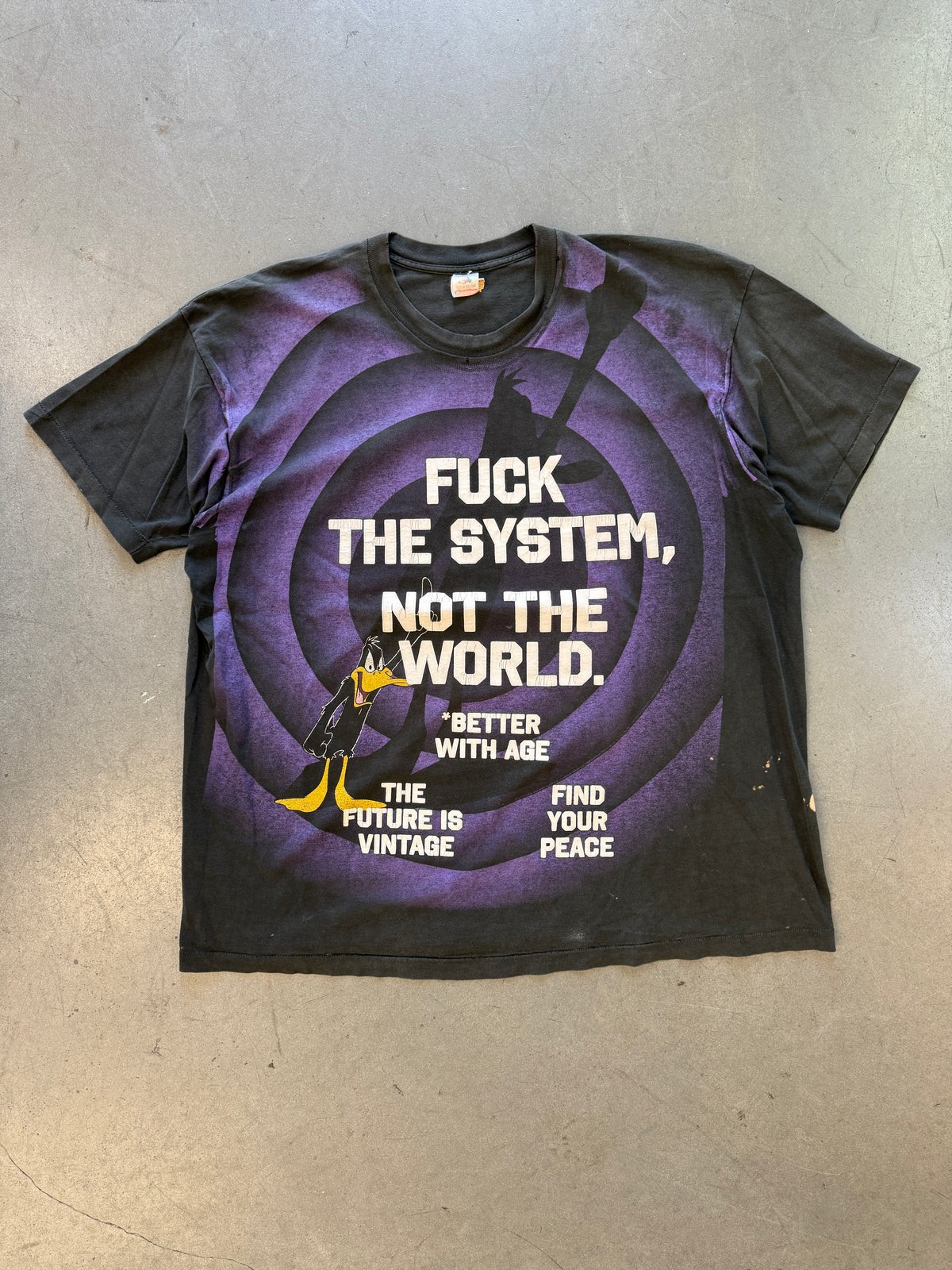 FUCK THE SYSTEM BETTER WITH AGE TEE - BLACK