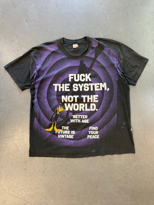 FUCK THE SYSTEM BETTER WITH AGE TEE - BLACK