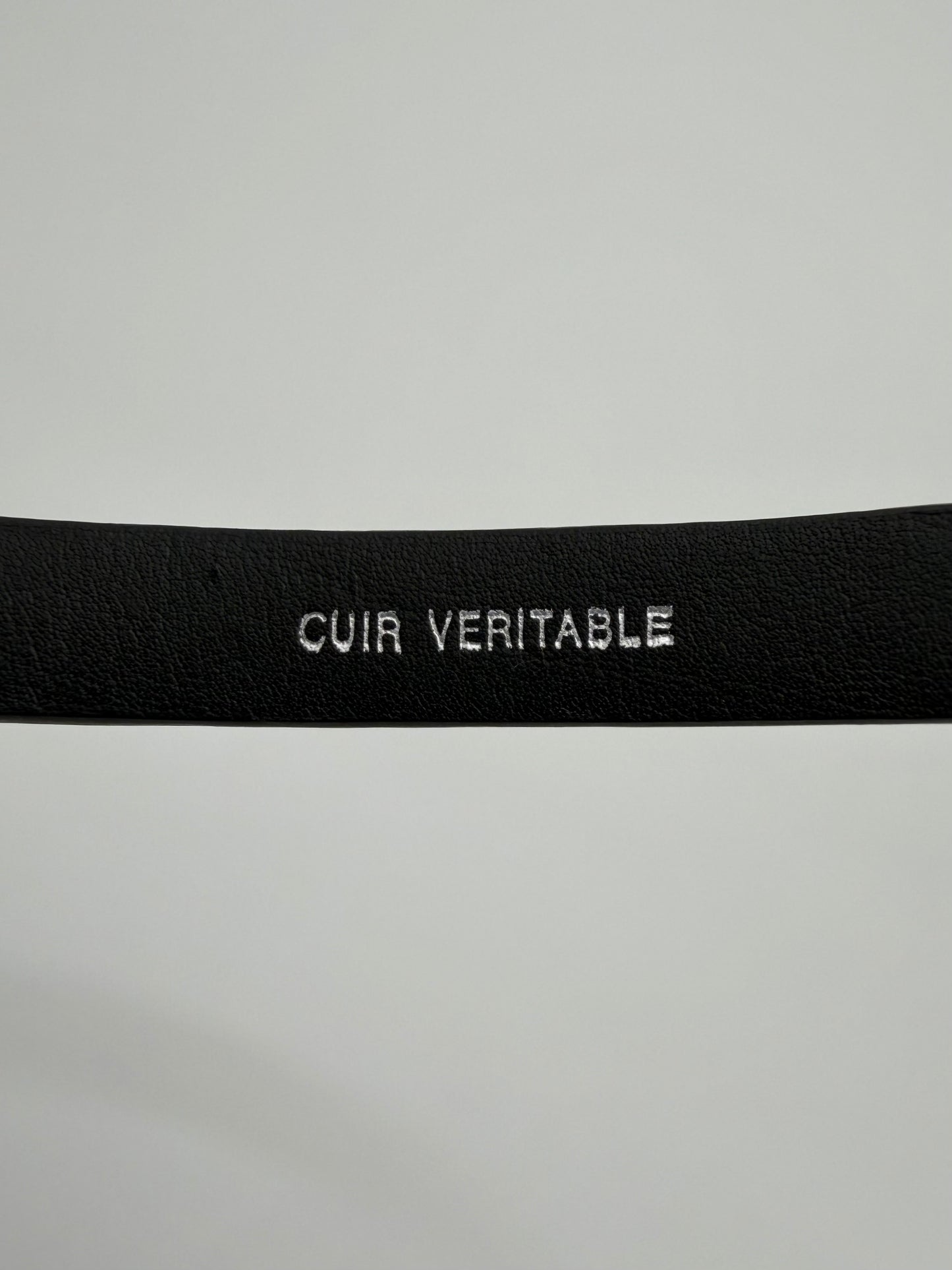 VINTAGE CHANEL PATENT LEATHER SKINNY BELT - 75CM (WITH BOX)