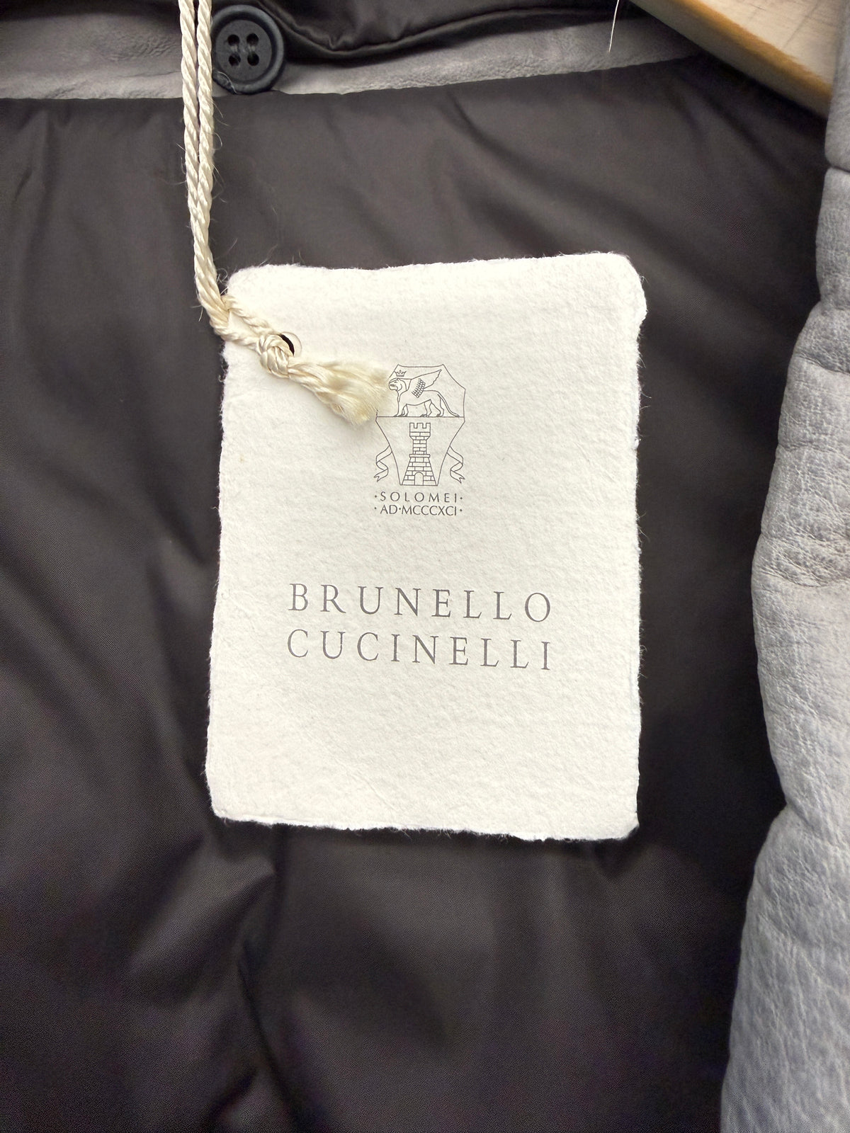 VINTAGE BRUNELLO CUCINELLI REVERSIBLE LEATHER JACKET WITH REAL FOX FUR COLLAR