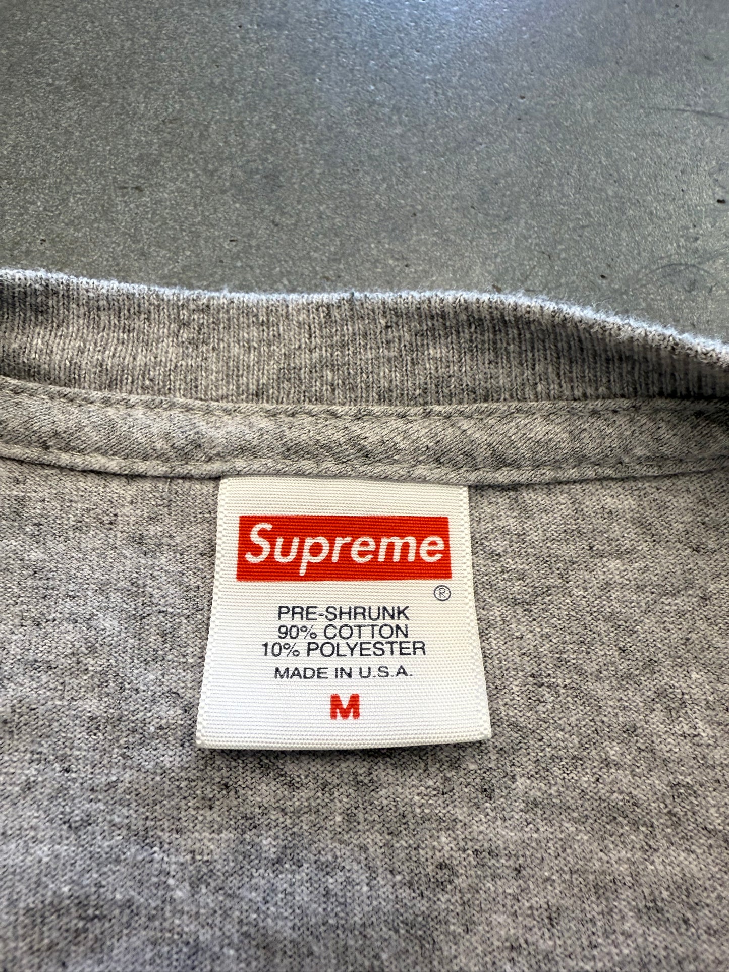 SS18 SUPREME NAN GOLDIN KIM IN RHINESTONE TEE HEATHER GREY (M)