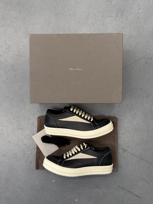 RICK OWENS VINTAGE SNEAKS MAINLINE  - BLACK/MILK