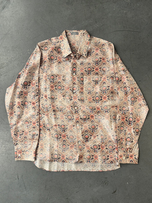 2021 DIOR X AMOAKO BOAFO MEN SILK LS SHIRT