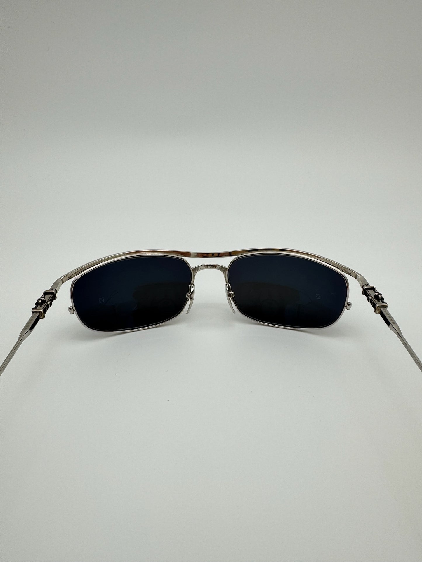 CHROME HEARTS INSTAOUNCE SILVER SUNGLASSES WITH CASE