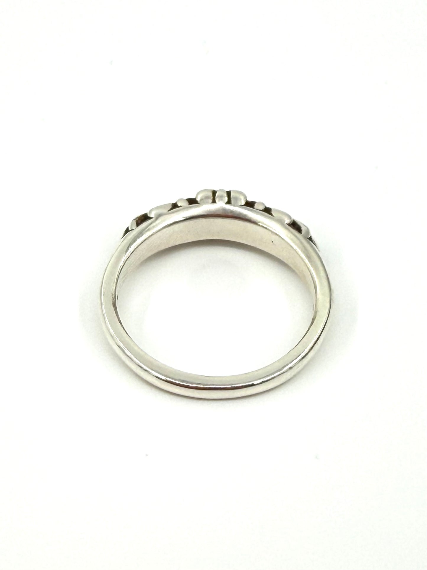 CHROME HEARTS BABY CLASSIC FLORAL SILVER RING