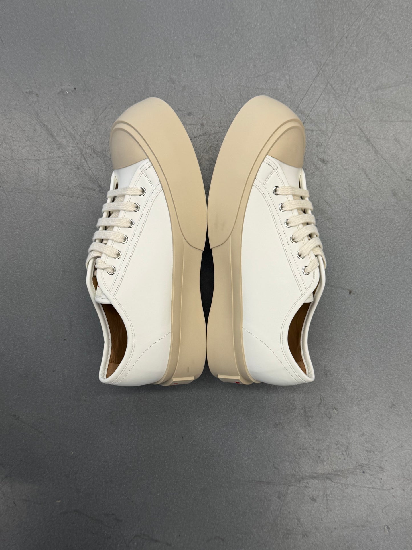MARNI NAPPA LEATHER PABLO SNEAKER - WHITE (W/O BOX)