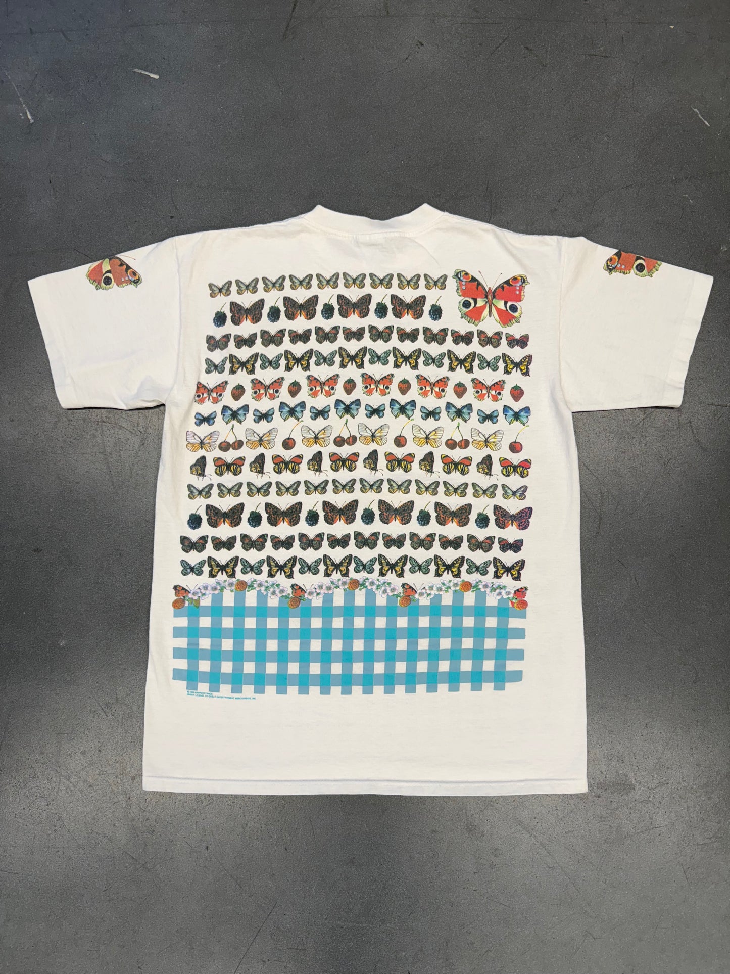 1995 ELTON JOHN MADE IN ENGLAND BUTTERFLY TEE (GEM TAG)