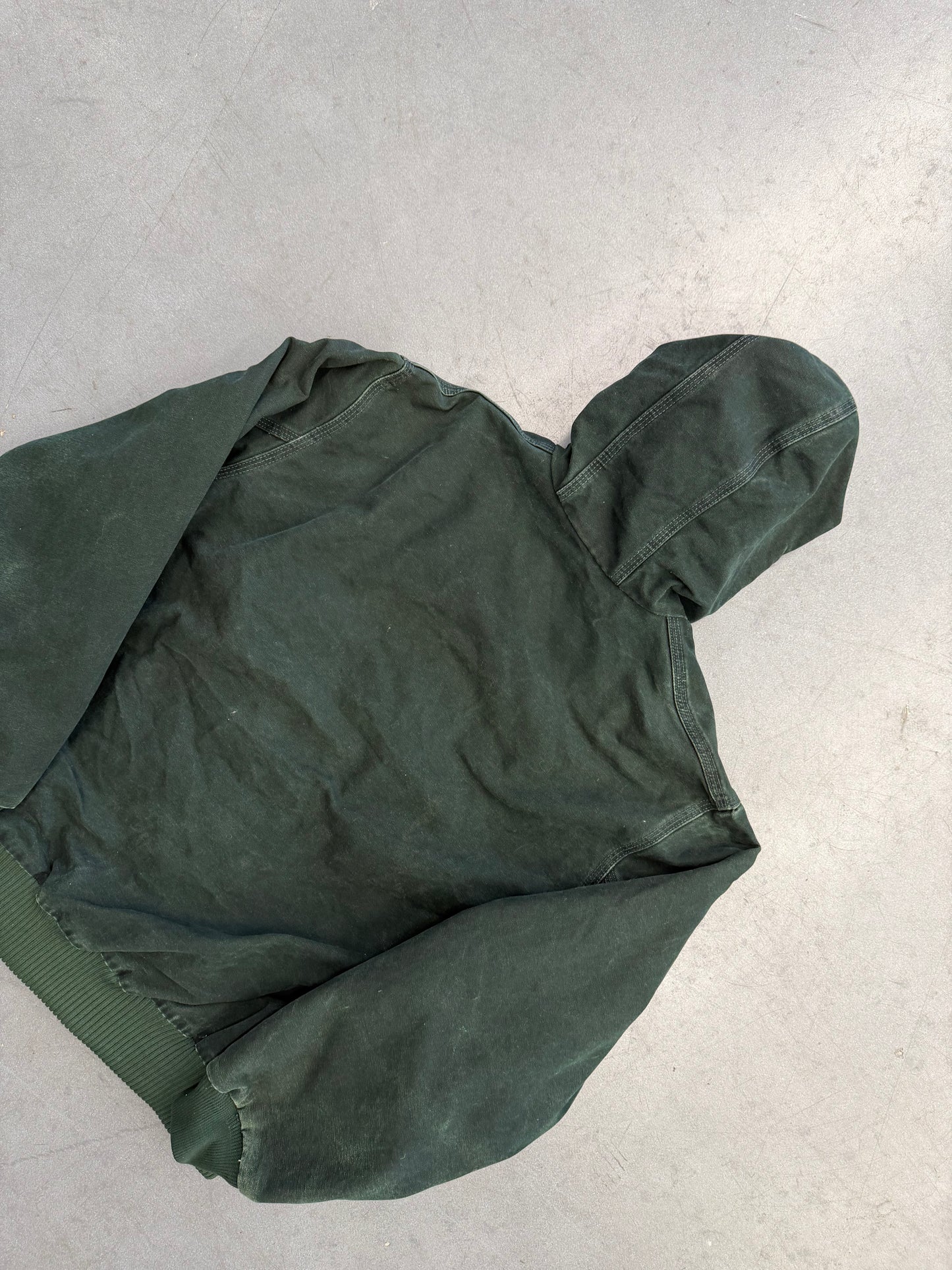 2000'S CARHARTT INSULATED CANVAS HOODIE - DARK GREEN (J160SPC L)