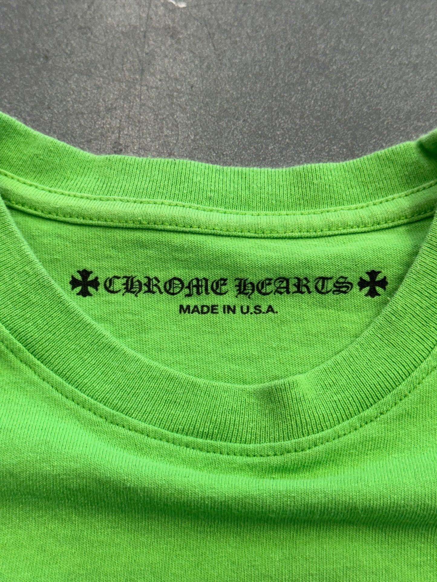 CHROME HEARTS X MATTY BOY SEX RECORDS POCKET TEE - GREEN